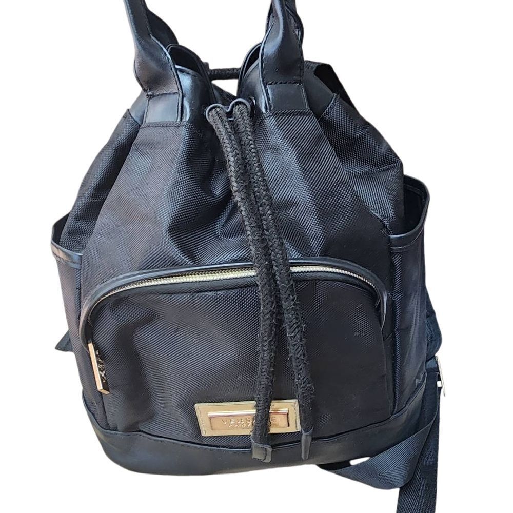 Versace Parfums Black Nylom Backpack